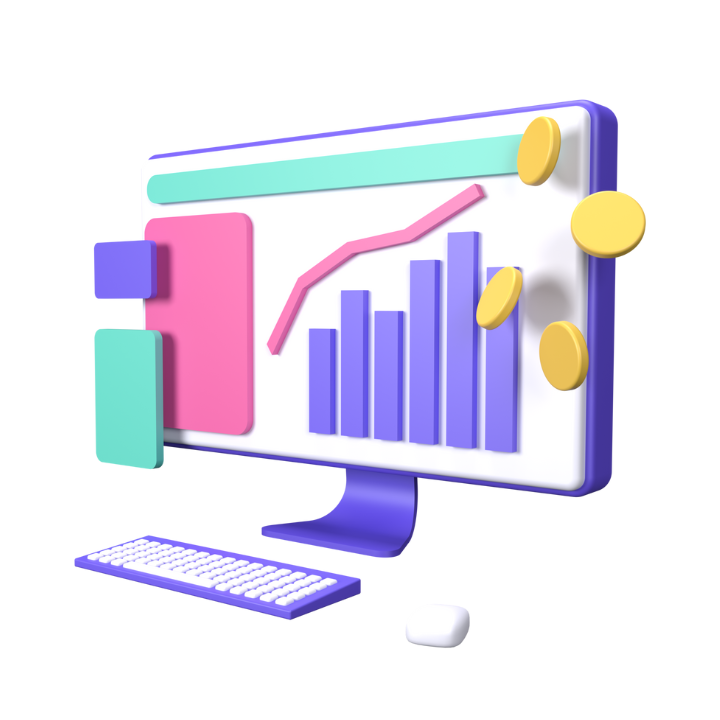 Tableau de bord Power BI avec visualisations 3D modernes